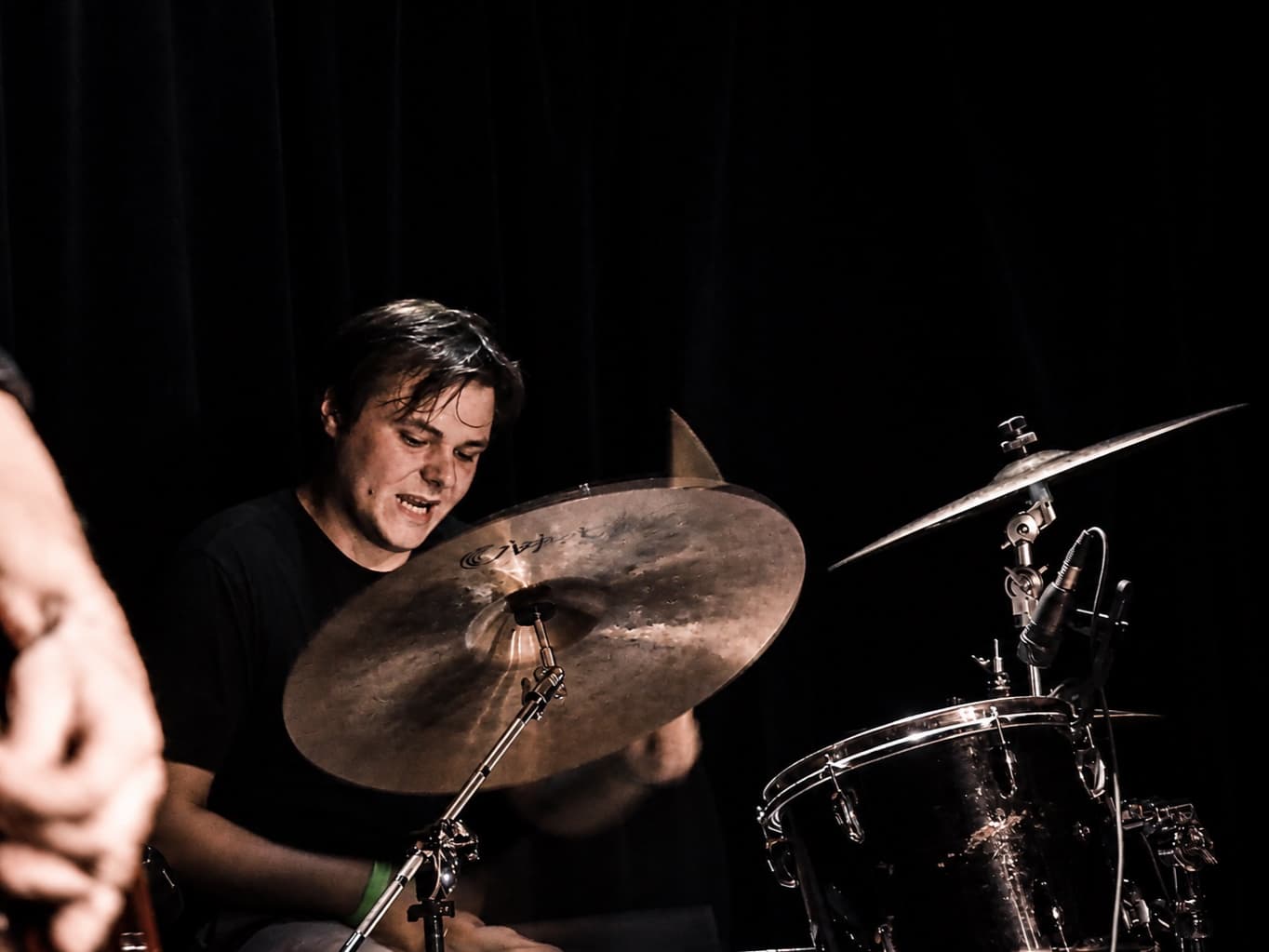 Live concert drummer photographed by Audio Agenda